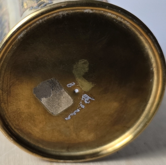 Vintage Persian Brass and Copper Vase - Picture 7 of 8